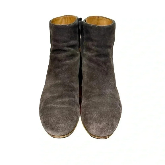 Woman by Common Projects Suede Zipper Ankle Boots in Charcoal Sz:39 - Picture 4 of 10